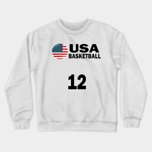 USA Basketball Number 12 T-shirt Design Crewneck Sweatshirt